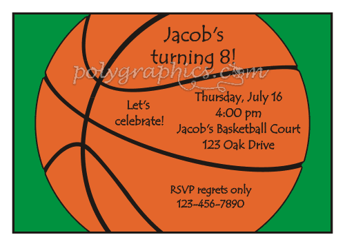 basketball party invitation