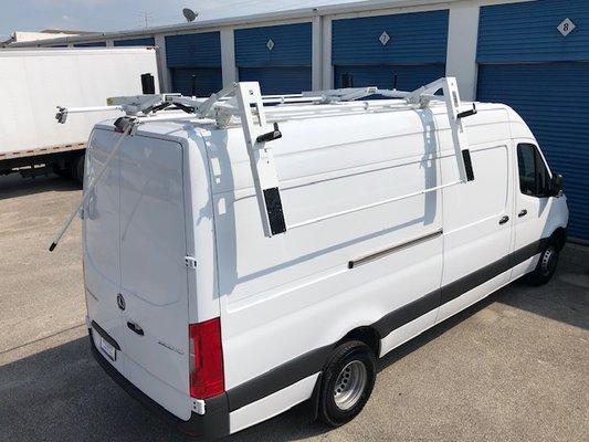 Double Drop Down Ladder Rack For High Roof Vehicles