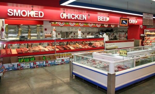 A full Custom Cutting Meat Department with natural and organic products.