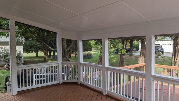 We painted the screen porch