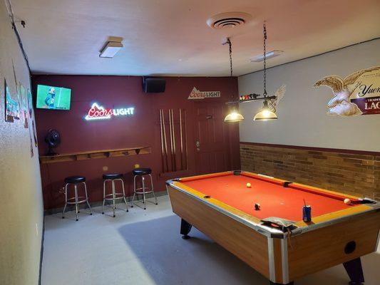 The pool room