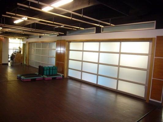 Pilates Room with Garage Door