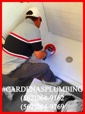 Snake the shower drain. #CardenasPlumbingLongBeach