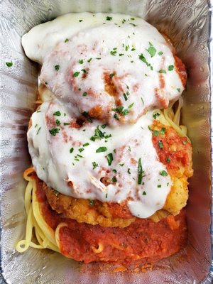 Chicken Parm with Linguine