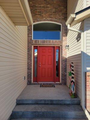 Wood Front Door with 2 Side lights