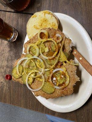 Pork tenderloin sandwich