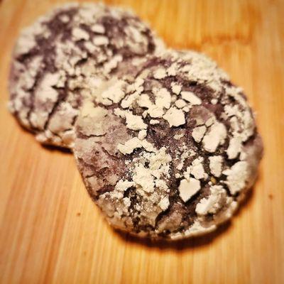 Ube crinkle cookies