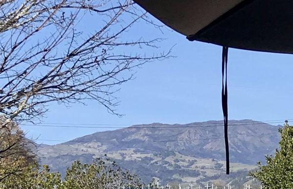 Views of the mountains from the patio