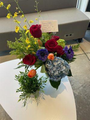 Beautiful flower arrangement from River Walk Florist in Louisville.