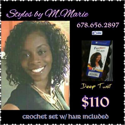 Crochet set with hair