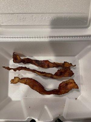 $4 worth of bacon  could have at least added a 4th piece.