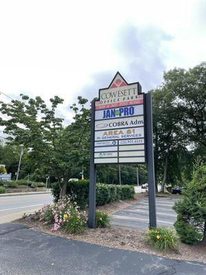 Office exterior - look for this sign