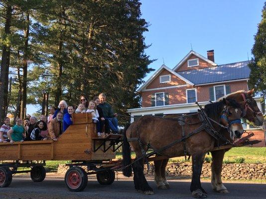 Horse drawn wagon ride