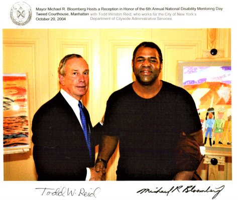 My brother Todd Reid at a Gracie Mansion BBQ with his boss Mayor Bloomberg