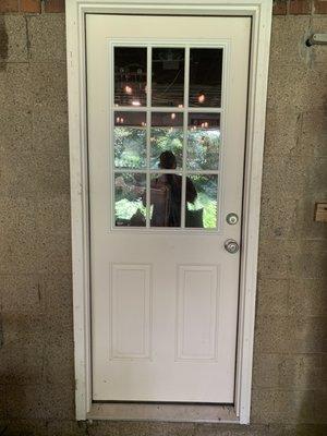 Replacment of old basment entry door with new one