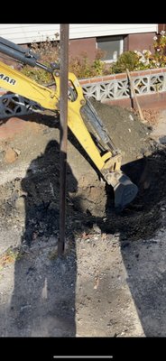 Sewer line getting replaced