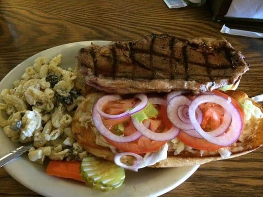 This is The Ribeye steak sandwich