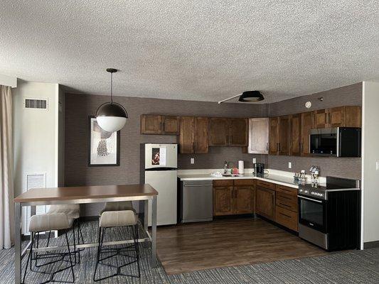 Kitchen and dining area