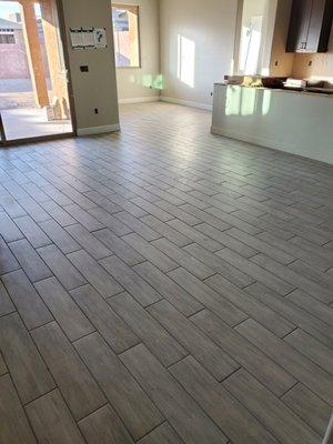 Wood look tile