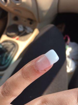 I wanted a manicure, not a cut up finger.