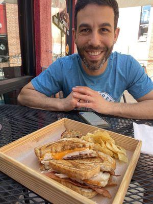 Delicious sammy on the patio!