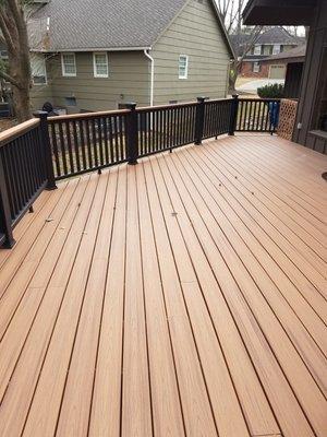 New composite decking and railings.