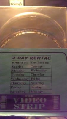 Rental terms for new releases... Remember when VHS tapes at Blockbuster (RIP haha) used to say, "be kind, rewind"?