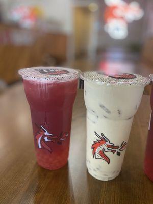 Winter Melon Milk Tea and Rosehip Lemonade