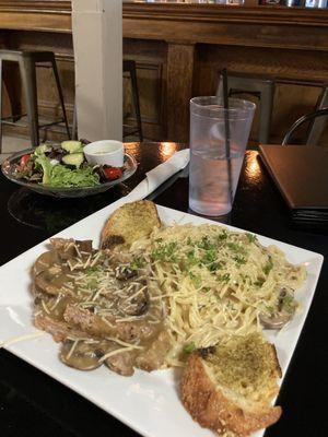 Chicken Marsala with side of salad