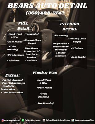 Bear's Auto Detailing