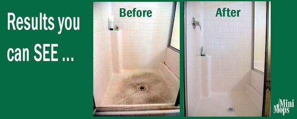 Results you can see! Before and after of - yes - the same shower.