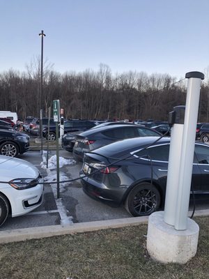 Two stations of four chargers