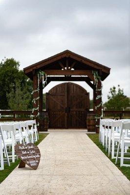 Outdoor ceremony area