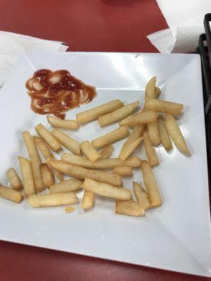 two dollar french fries. It's about $.10 per french fry.