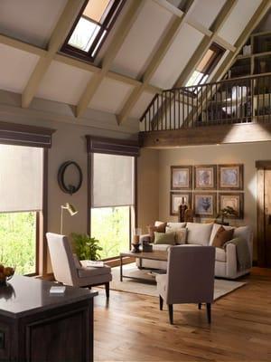 Lutron automated roller and skylight shades