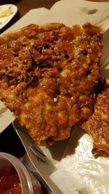 The only pizza with cheese crispier than the crust.