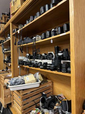 Cameras on shelves