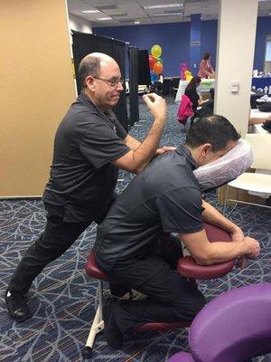 Chair massage event