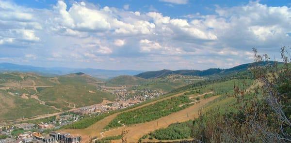 I love this photo of park city from the side of park city mountain resort.