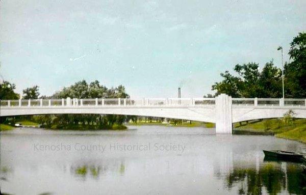 Lincoln Park footbridge. Designed by Hugo Bothe, built by Ammonn and Whitney, and dedicated May 31, 1937.