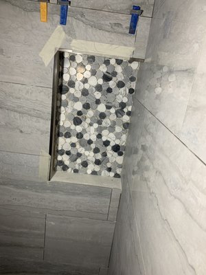 Finish product of tiling wall