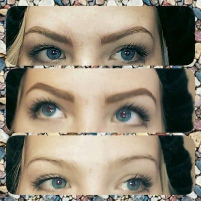 Stages of Brow Tattoo