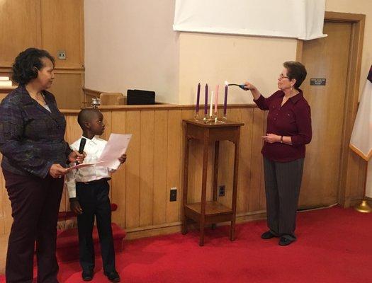 Lighting the First Advent Candle