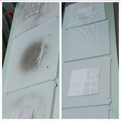 HVAC vent covers covered in pollen, bacteria, dust and other allergens. Cleaned using ultrasonics.