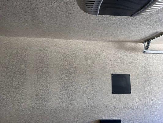 Perfect wall covering up electrician's work