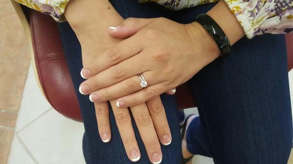 So glad I found this place! Gel French manicure!