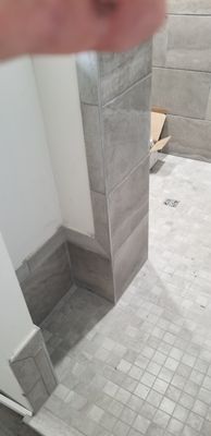 Large shower install.