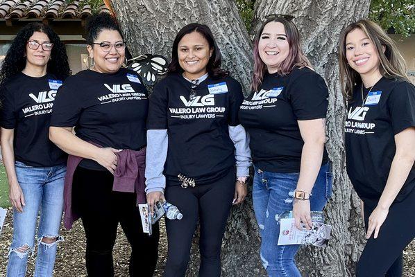 Our Valero Law Group paralegals and case managers volunteering at a local homeless center in Woodland Hills, CA!