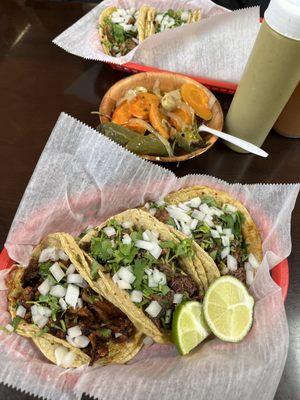 Tacos al pastor, cabeza and barbacoa