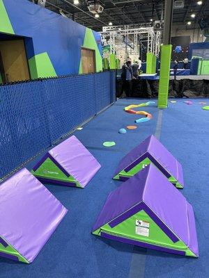 Balance course in the kids area.